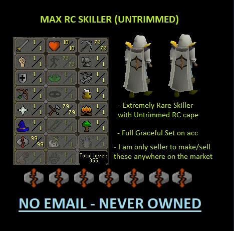 OSRS Account - MAX 99 Runecraft Skiller [ No Email Set ] Level 3 ...